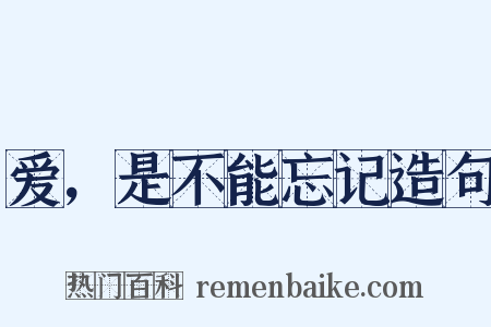 爱，是不能忘记造句是什么意思的图片